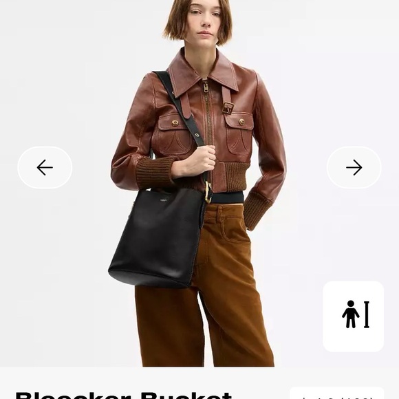 Authentic Coach Black Bleecker Bucket Bag - Picture 3 of 16